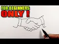 How to draw shake hands easy Simple Drawings