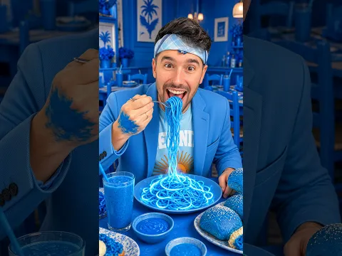 24 HORAS COMENDO APENAS COMIDA AZUL