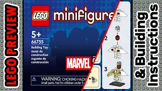 PREVIEW: 66735, LEGO MINIFIGURES, Marvel Series 2 6 Pack​ & Building Instructions! LEGO 2023