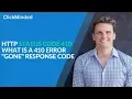 HTTP Status Code 410 What Is a 410 Error Gone Response Code