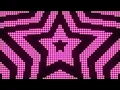 4K 1 Hour Pink Star Tunnel Y2K Colorful Aesthetic LED Lights Background Screensaver