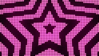 4K 1 Hour Pink Star Tunnel Y2K Colorful Aesthetic LED Lights Background Video Screensaver