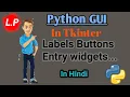 Labels Buttons And Entry Widgets In Tkinter In Hindi Python Gui In Tkinter In Hindi