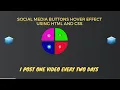 How To Create Social Media Buttons Hover Effect Only HTML and CSS