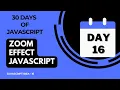 Day 16 - Zoom Effect Using JavaScript