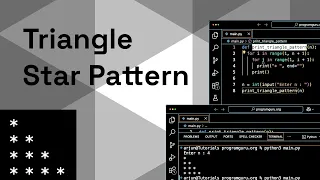 Triangle Star Pattern Printing - Python