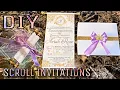 How to Make a scroll DIY scroll invitations