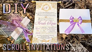 How to Make a scroll DIY scroll invitations