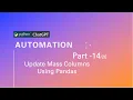 how to update mass data using Python Pandas