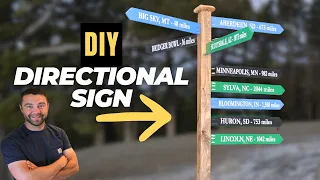 How to make a Directional Sign Post Mileage and City Name Sign Episode 6