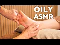 Massage relaxant des pieds ASMR avec sons d huile bruit blanc Massage des pieds a l huile