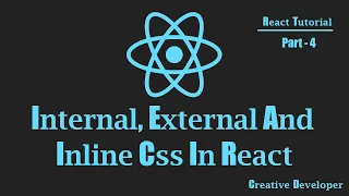 How To Add Internal External And Inline Css In React React React Tutorial React Course