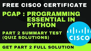 Programming Essentials in Python PCAP Part 2 summary Test Answers python essentials 1 CISCO