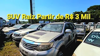 24 Toyota Hilux SW4 Com Incial de R$ 10 Mil, 37 GM Blazer R$ 3 Mil e Pajero Dakar R$ 7 Mil no Leilão