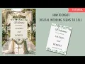 How I Create Wedding Sign Templates That Sell on Etsy I Digital Product Tutorial Step-by-Step