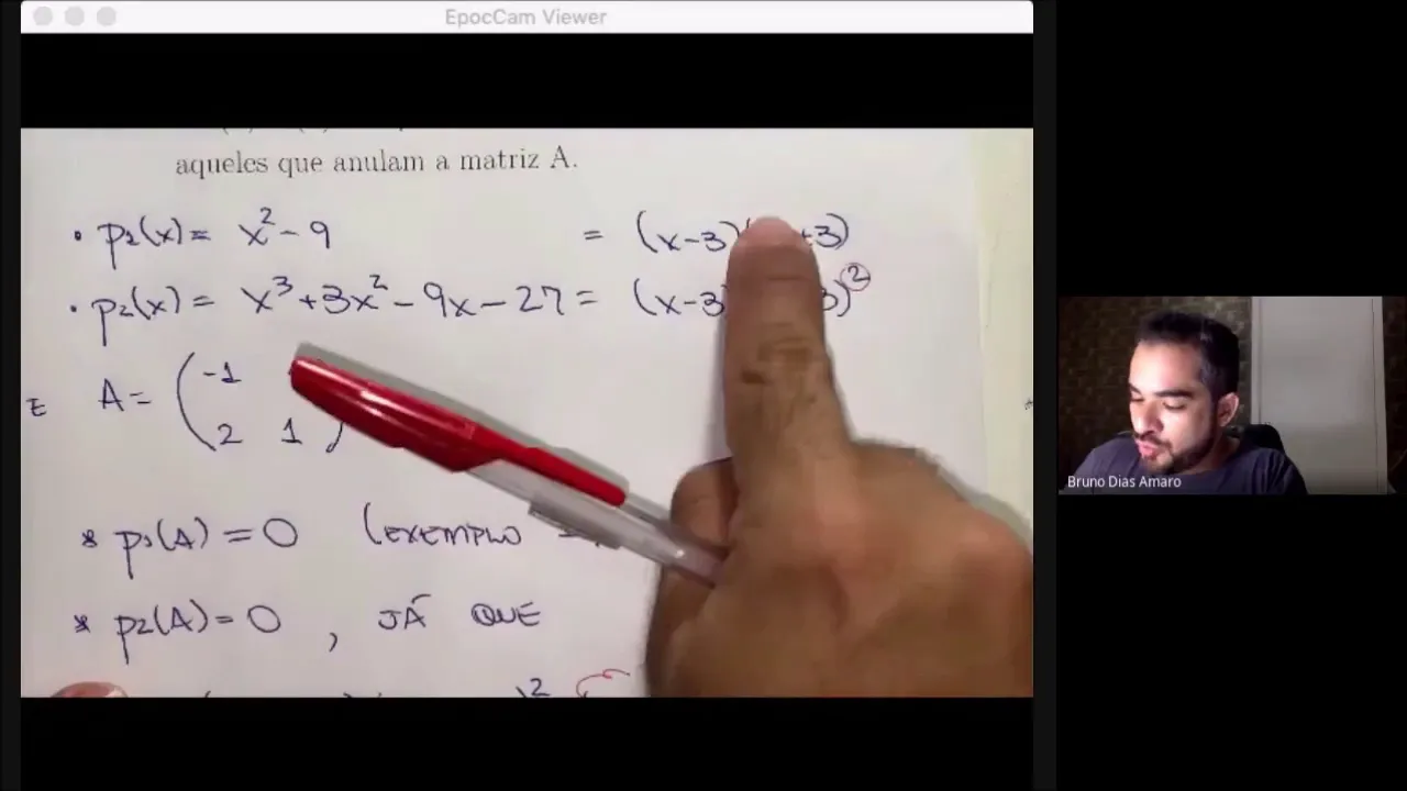 Álgebra Linear - Aula 41: Polinômio Minimal e Diagonalização de Operadores
