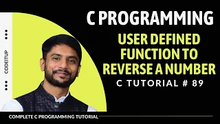 Reverse of a Number in C Using Function In Hindi