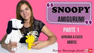Boneco Snoopy em crochê amigurumi passo a passo - Parte 1