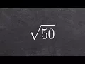 Simplify the Root of a Number Simplify Mathematics Root 50