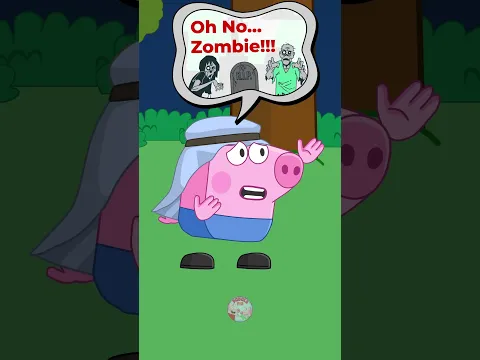 There's a Zombie Behind Peppa Pig #animationmeme #funny #peppapigparody #animation #peppapig #george