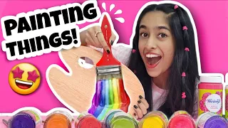 Painting on Random Things!🎨🤩💕 | Riya's Amazing World