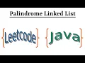 Leetcode Question 234 Palindrome Linked List in Java