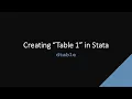 SDAS Stata TechTok - dtable