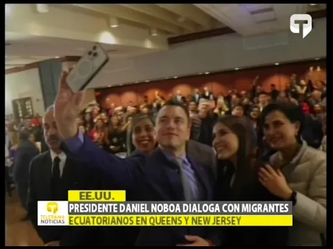 Presidente Daniel Noboa dialoga con migrantes ecuatorianos en Queens y New Jersey