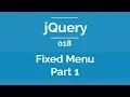 Arabic jQuery Practical Course - Fixed Menu Part 1