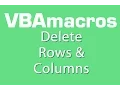 Delete Rows And Columns - VBA Macros