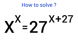 A Nice Math Olympiad Exponential Equation X 