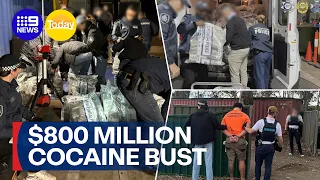 largest ever cocaine bust after 2 7 tonnes seized in underground bunkers 9 news australia