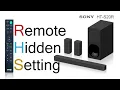 Remote Setting HT-S20R Sony home theater 5 1 How increase Sound Effact True Dolby 5 1