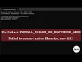 Fix Failure INSTALL - FAILED