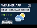 How to make weather app using node js expressJs building weather app step by step for beginner