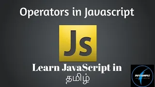 Javascript Operators in Tamil Javascript tutorial for beginners in tamil info simple