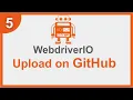 The best way to add WebdriverIO Project to Git and GitHub