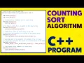 Counting Sort Sorting Algorithm C Program Part - 2 Sorting Algorithms