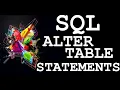SQL SERVER RENAME TABLE RENAME COLUMN ADD NEW COLUMN REMOVE COLUMN CHANGE COLUMN TYPE ALTER TABLE