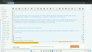How to deploy a python machine learning app using docker aws lambda