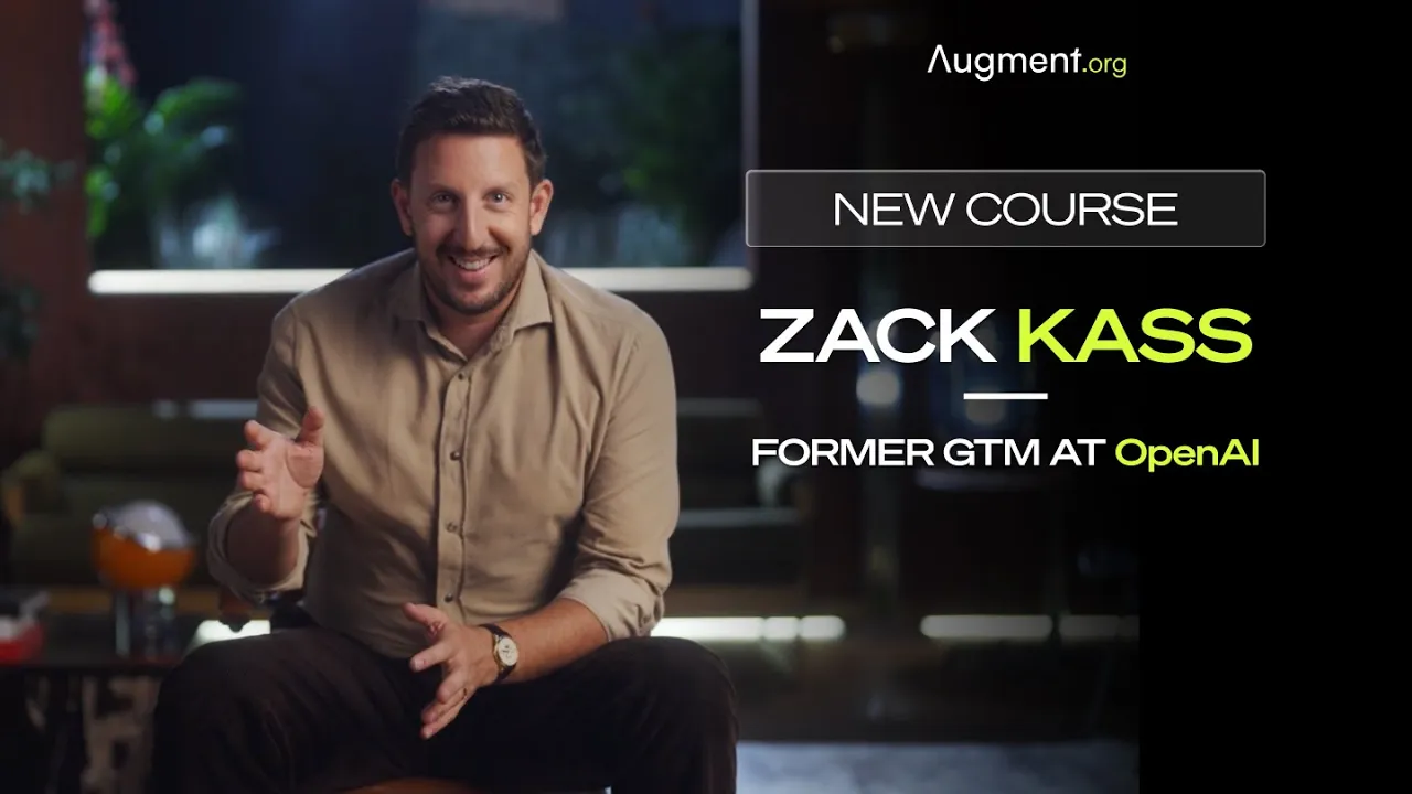 Augment Business School — Zack Kass — AI for Business Course (YouTube video ad)
