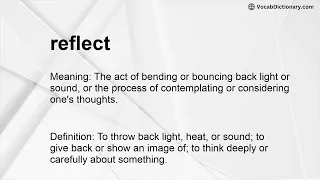 reflect Meaning