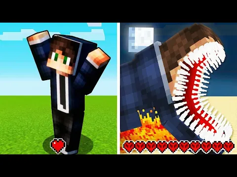 Video Thumbnail: Svaki Put Kad Dobijem Štetu, Pretvaram Se U Poznato Čudovište u Minecraftu...