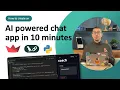 AI powered chat Python web app in 10 minutes streamlitofficial LangChain