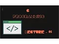 05 - C Programming Variables and Constants
