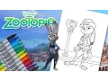 Judy Hops from Zootopia Coloring Pages Fun Speed Drawing for Kids