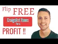 How To Flip FREE Craigslist Items for a Profit
