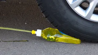 Car vs Liquid Soap  - Crushing Crunchy & Soft Things by Car!