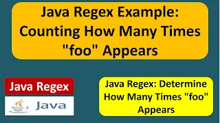 How to calculate how many times foo is there in the input text Regex in java