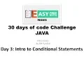 Day 3 Intro to Conditional Statements 30 Days of code Challenge Hackerrank in Java